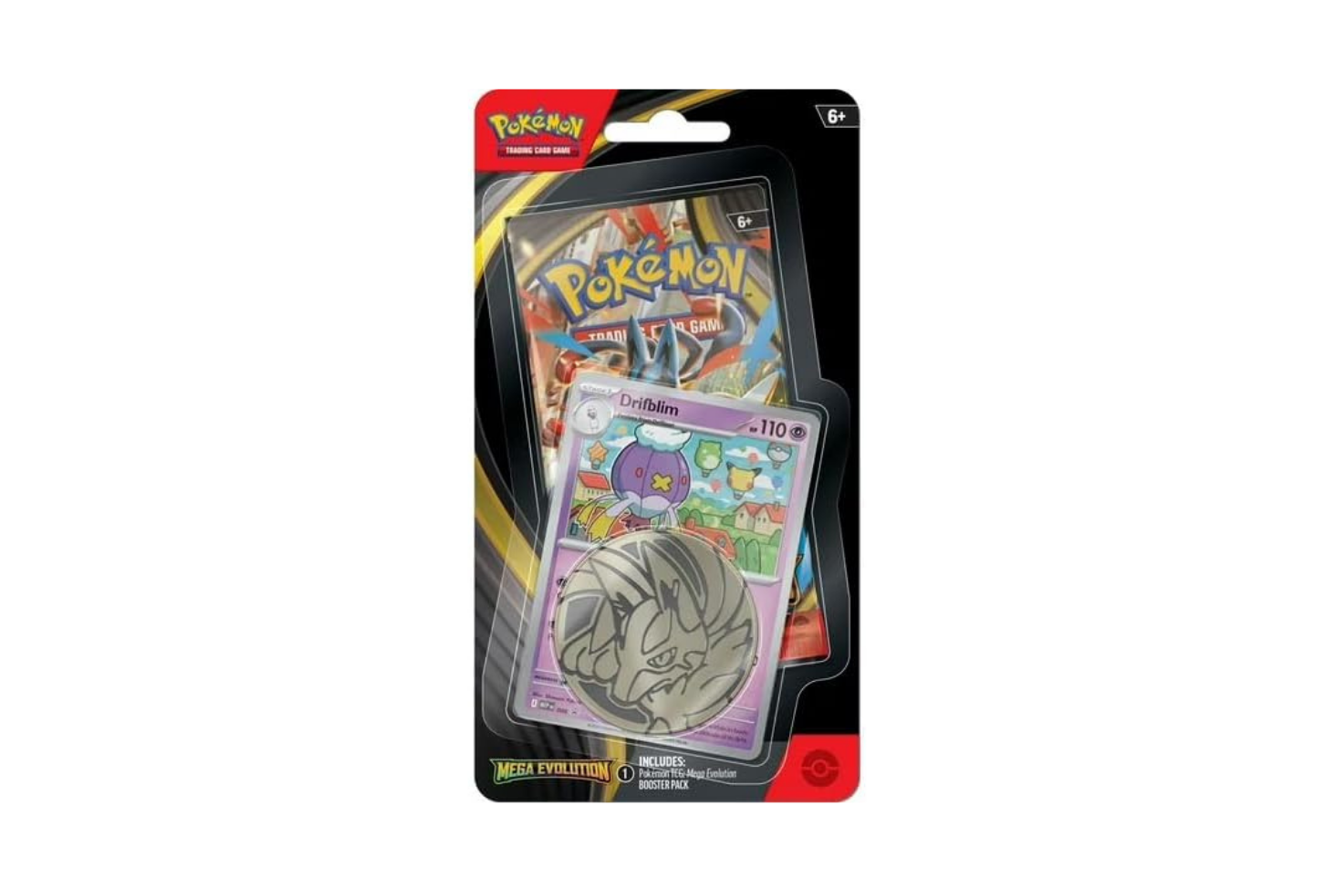 Pokemon Mega Evolution Drifblim Checklane Blister Pack (1 Booster Pack, Drifblim Promo Card & Coin)