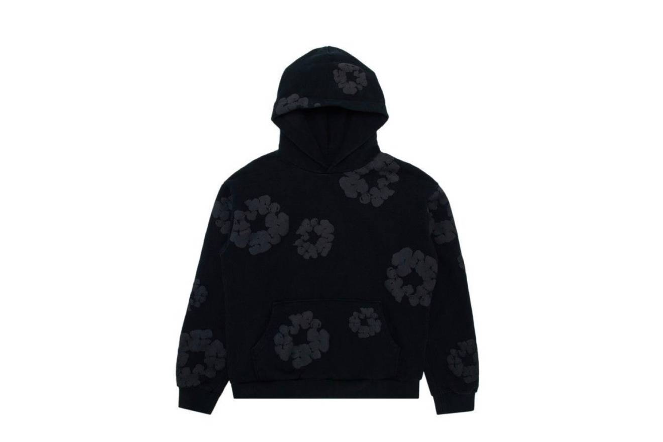 Denim Tears Mono Wreath Hoodie Black