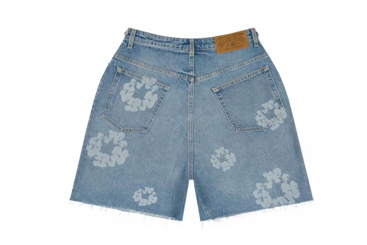Denim Tears Laser Wreath Denim Short Blue