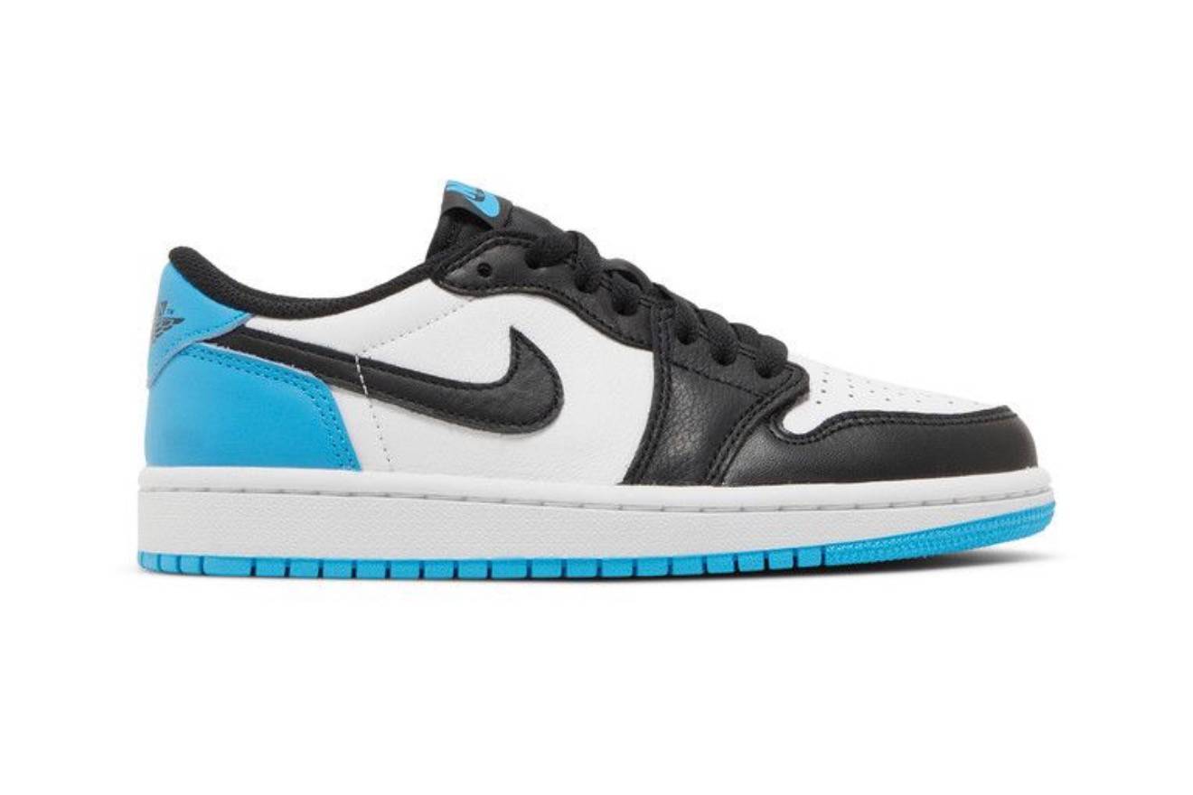 Jordan 1 Retro Low OG Black Dark Powder Blue (Women's)